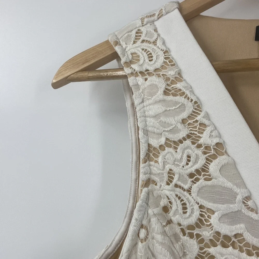 Venus creamy white lace top with criss cross tie front detail romantic - Picture 10 of 12